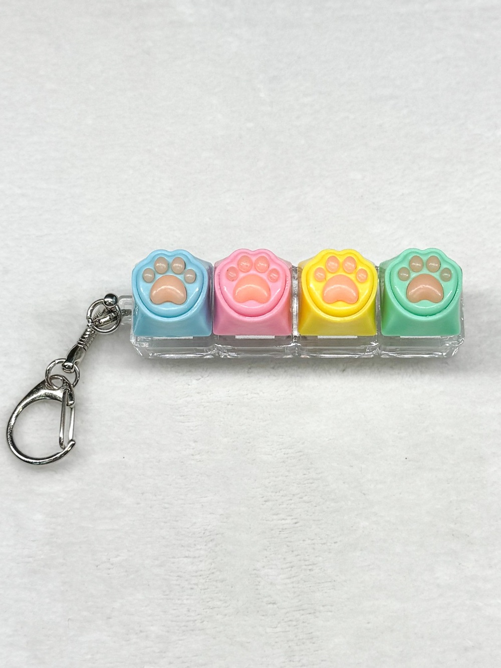 Cat Paw Fidget Clicker Keychain - Pocket Sensory Toy New